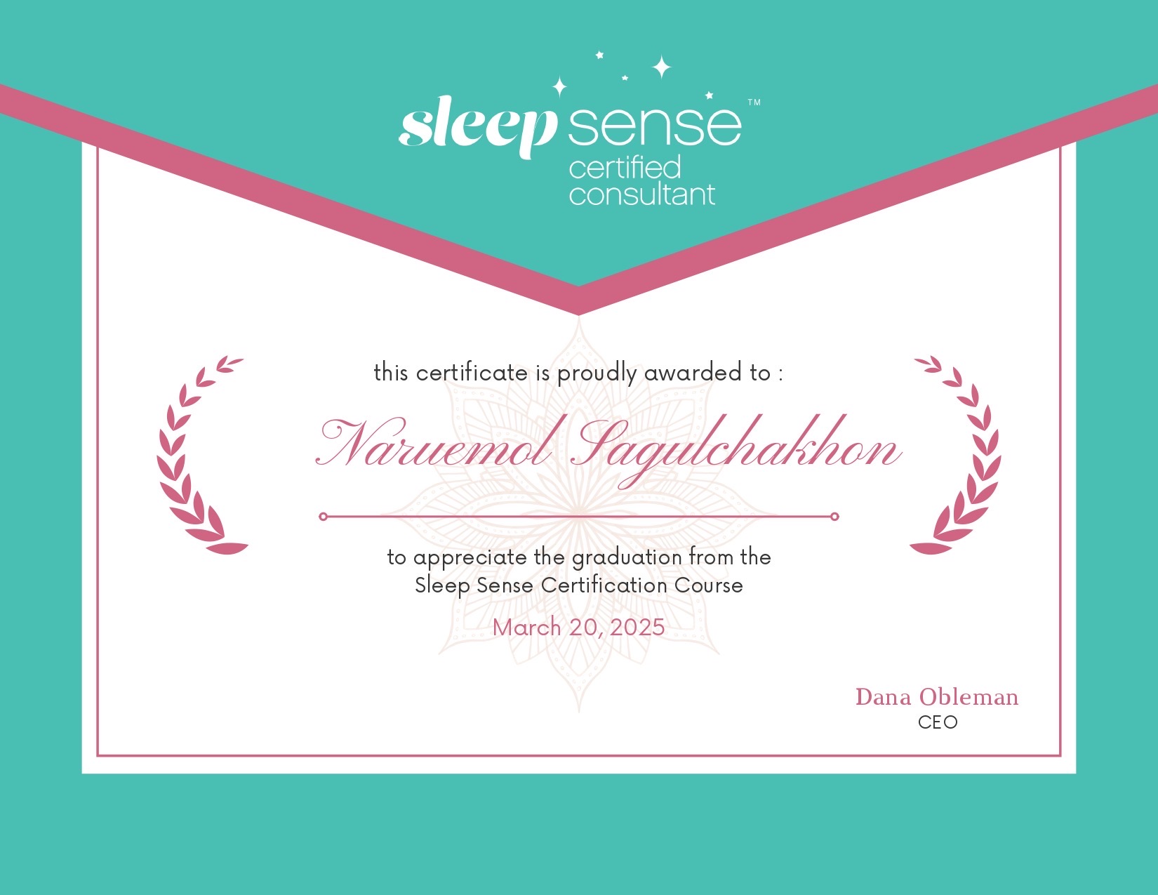 Certificate 2 – โค้ชดรีม